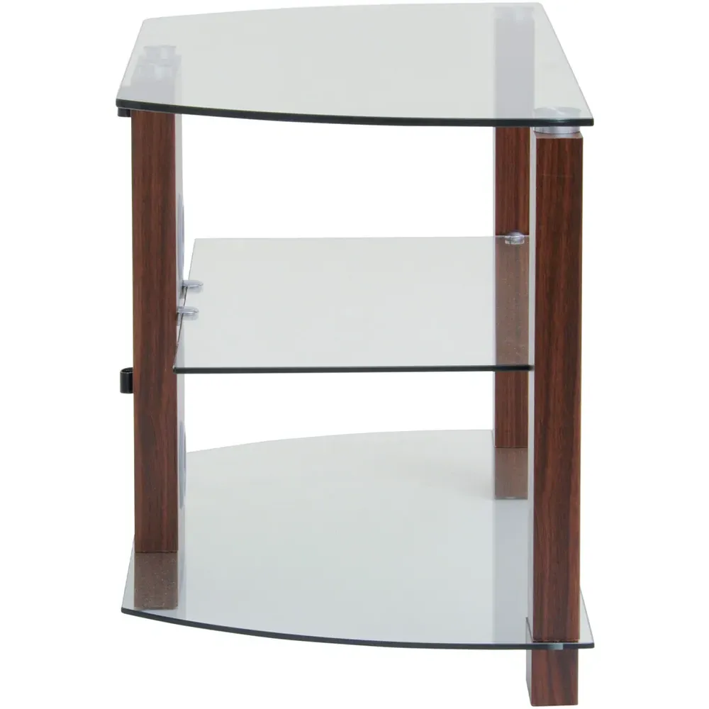 Vision 2 Shelf TV Stand 800mm - Brown, Walnut