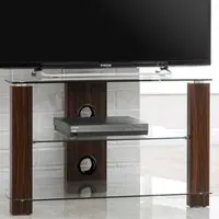 Vision 2 Shelf TV Stand 800mm - Brown, Walnut