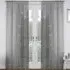 Birch Metallic Tree Print Voile Panel Curtains - Silver