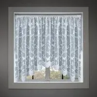 Hawaii Jardiniere Net Curtain with Pocket Header - White