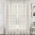 Oasis Embroidered Leaf Sheer Voile Panel - Cream