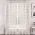 Oasis Embroidered Leaf Sheer Voile Panel - Cream