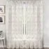 Oasis Embroidered Leaf Sheer Voile Panel - Cream
