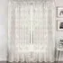 Oasis Embroidered Leaf Sheer Voile Panel - Cream