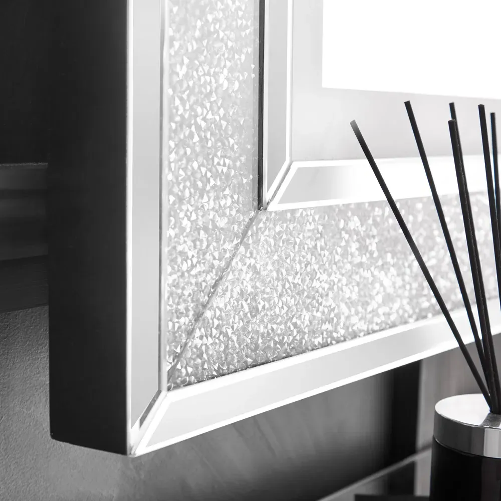 CARME Home Rectangular LED Wall Mirror - Grey