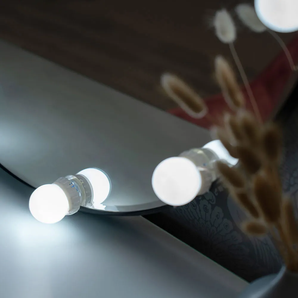 10 LED Bulb Hollywood Vanity Lighting Strip - White