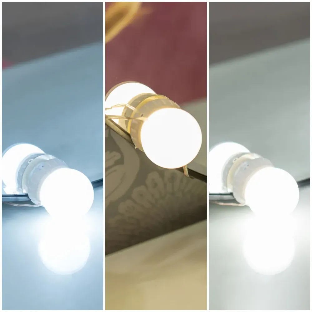 10 LED Bulb Hollywood Vanity Lighting Strip - White