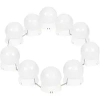 10 LED Bulb Hollywood Vanity Lighting Strip - White