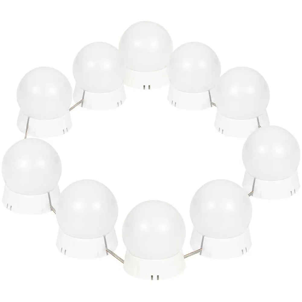 10 LED Bulb Hollywood Vanity Lighting Strip - White image