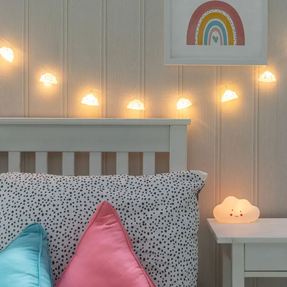 10 LED Cloud Fairy String Lights - Warm White image
