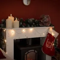 10 LED Diamond String Lights - White, Plastic