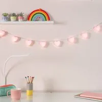 10 LED Paper Hearts Fairy String Lights - Pink