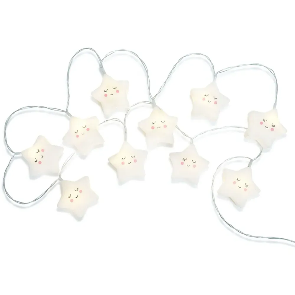 10 LED Star Fairy String Lights - Warm White