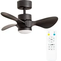 24 Inch Ceiling Fan with LED Light - Black
