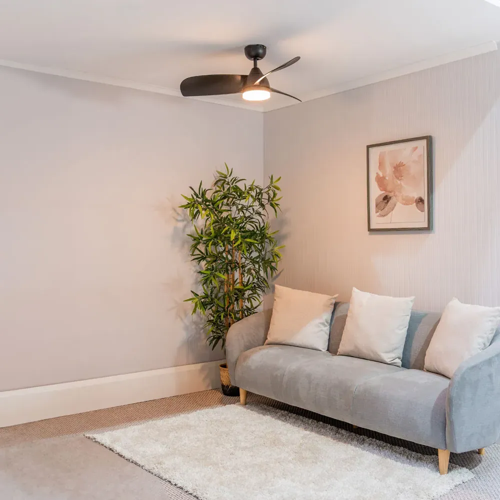 36 Inch Ceiling Fan with LED Light - White