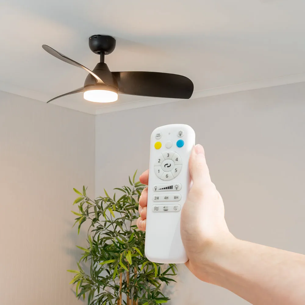 36 Inch Ceiling Fan with LED Light - White