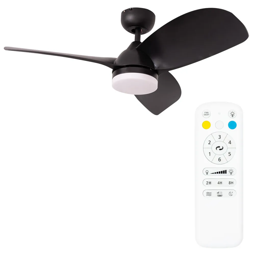 36 Inch Ceiling Fan with LED Light - White