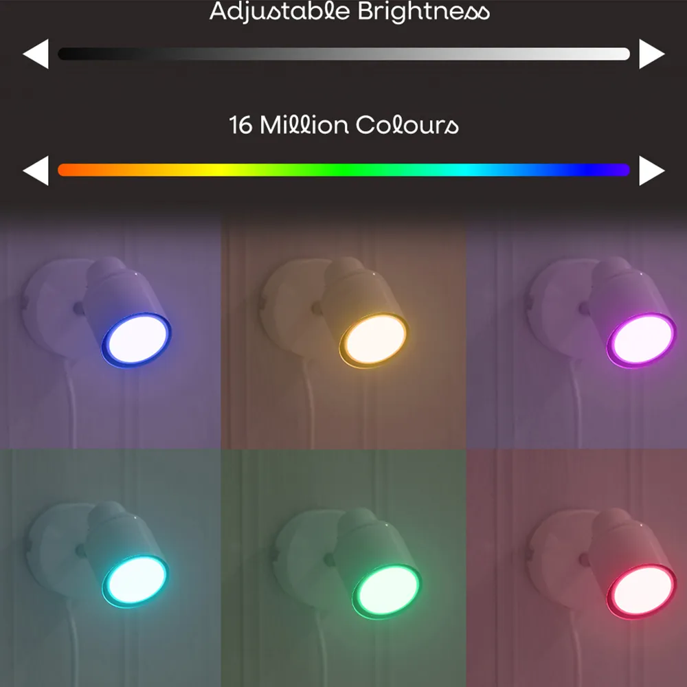 4 Pack GU10 App Control RGB Smart Light Bulb - White