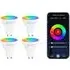 4 Pack GU10 App Control RGB Smart Light Bulb - White