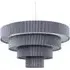 4 Tier Ceiling Pendant Lamp Shade - Grey, Fabric