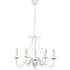 5 Way Chandelier with Curled Details - Ivory White