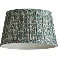 Abel Small Floral Pleated Lamp Shade - Green