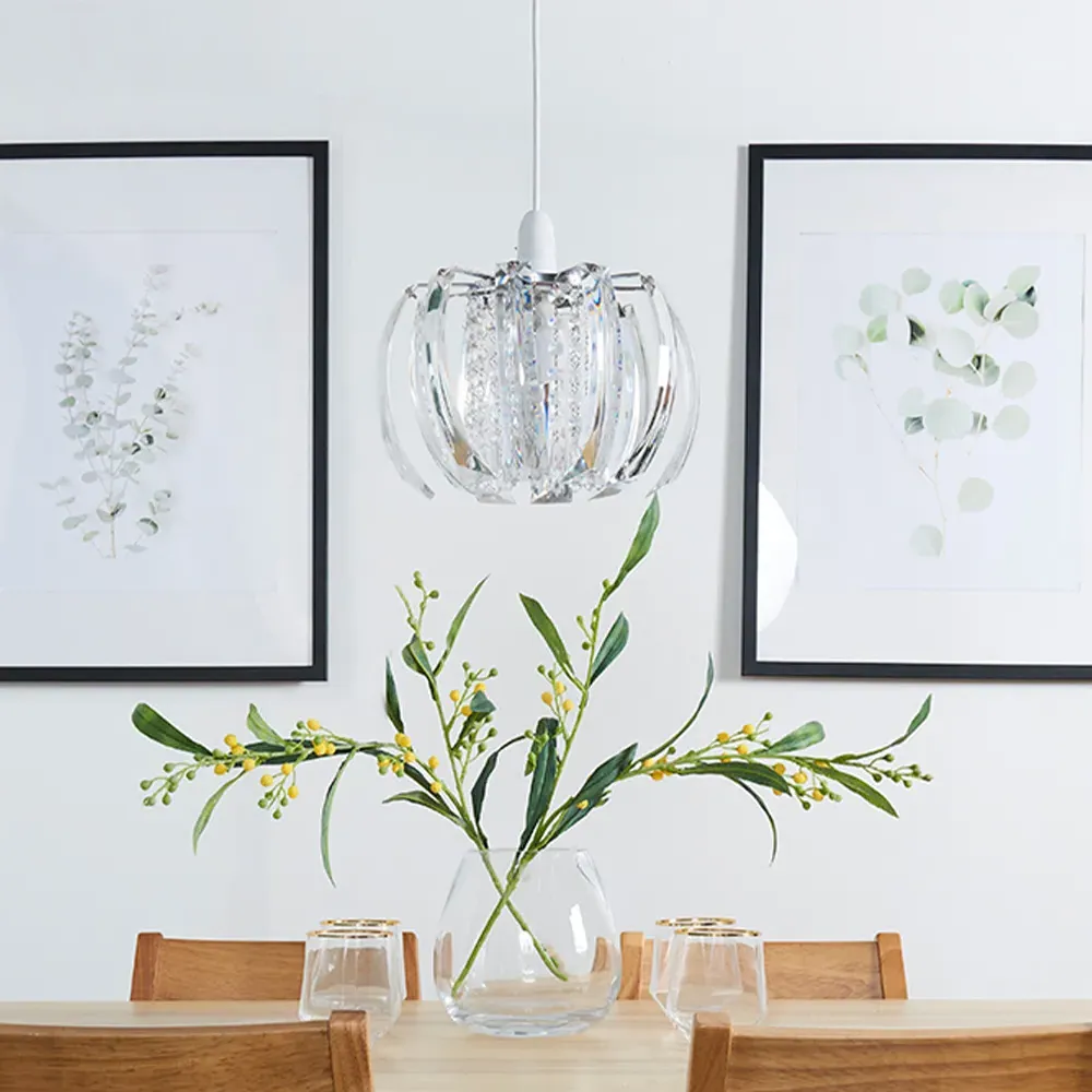 Acurva Acrylic Pendant Shade - Chrome