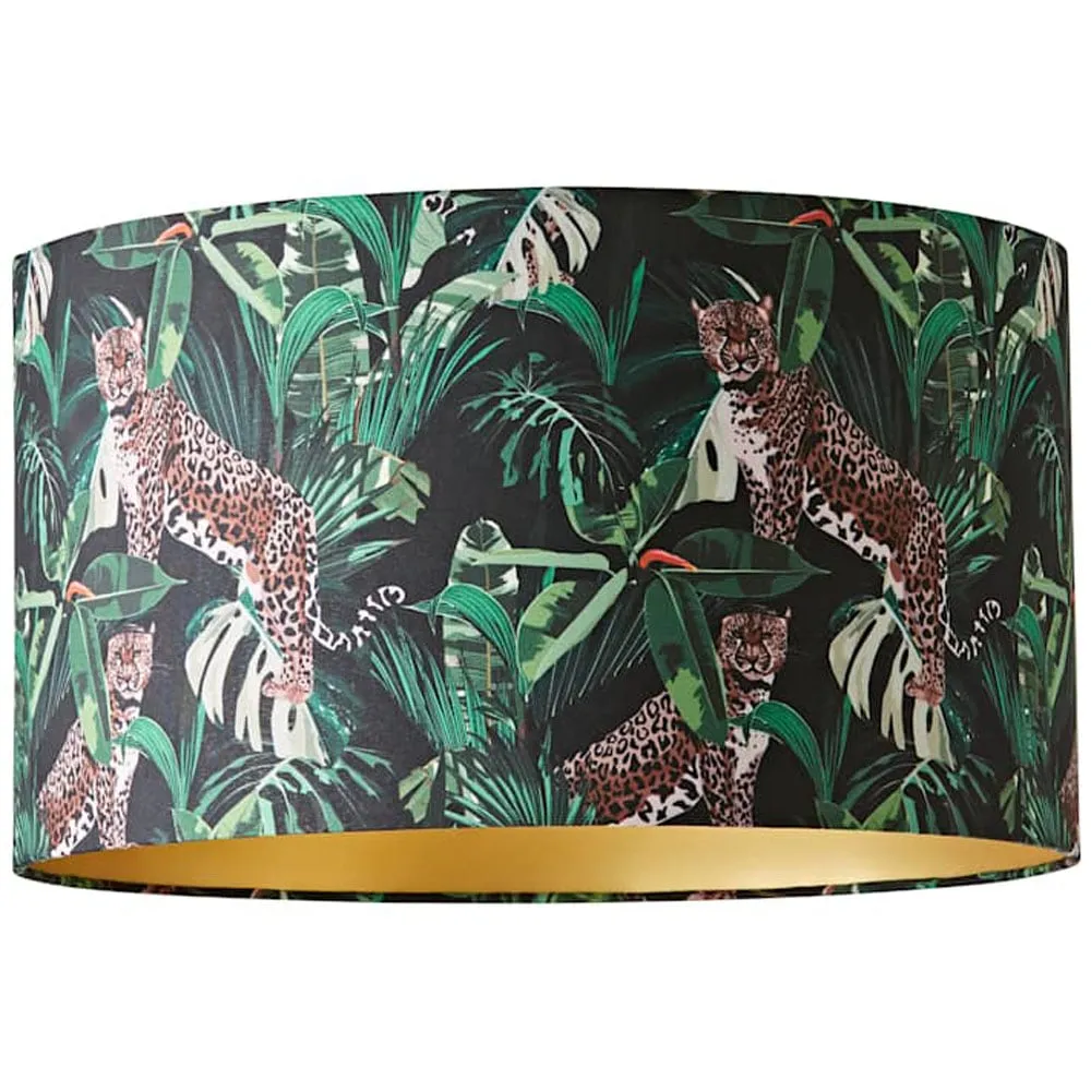 Addalyn Jungle Animal Print Ceiling Lamp Shade - Green