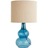 Aida Tall Table Lamp with LED - Blue, Linen
