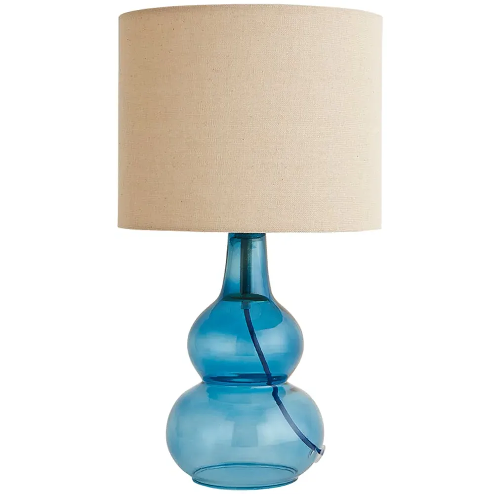 Aida Tall Table Lamp with LED - Blue, Linen image
