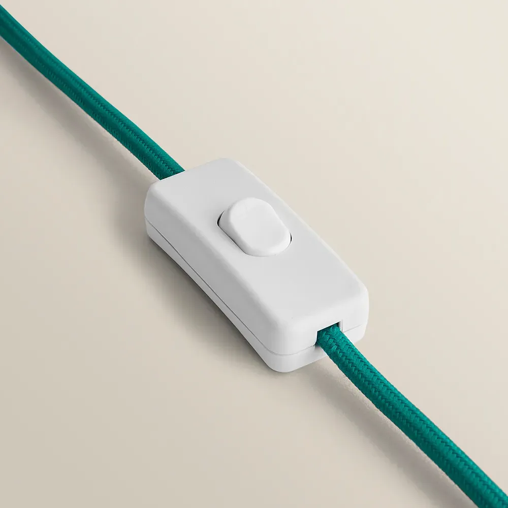 Aida Tall Table Lamp with LED - Green, Linen