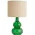 Aida Tall Table Lamp with LED - Green, Linen