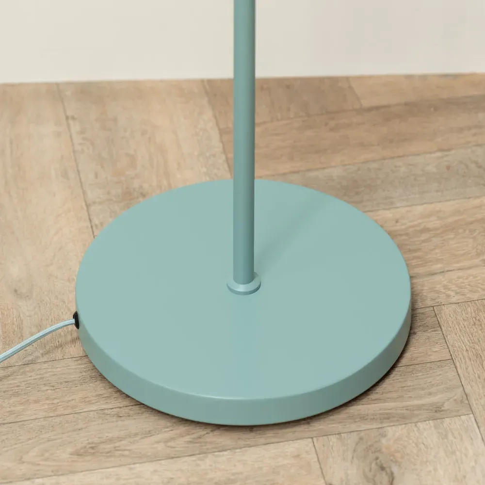 Akira Pleated Shade LED Floor Lamp - Blue, Paper