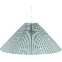 Akira Pleated Shade LED Pendant Light - Blue, Paper