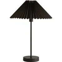 Akira Pleated Shade LED Table Lamp - Black, Paper