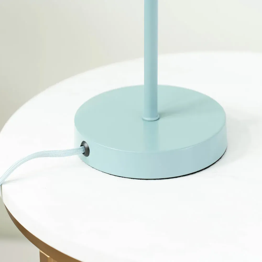 Akira Pleated Shade LED Table Lamp - Blue, Paper