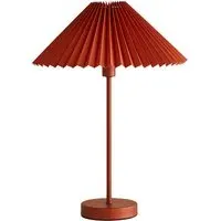 Akira Pleated Shade LED Table Lamp - Orange, Paper