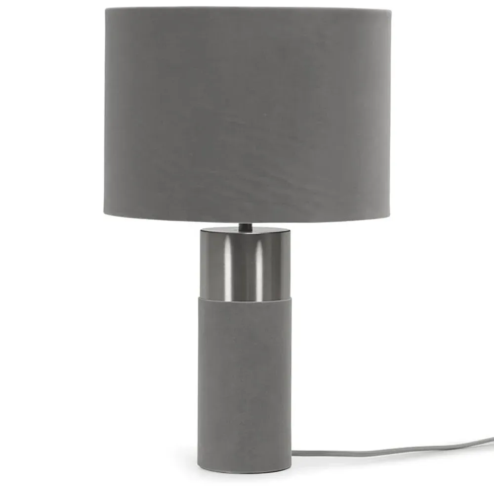 Alexa LED Table Lamp - Grey, Velvet image