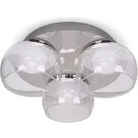 Alissa 3 Way LED Ceiling Light - Chrome, Smoked Glass