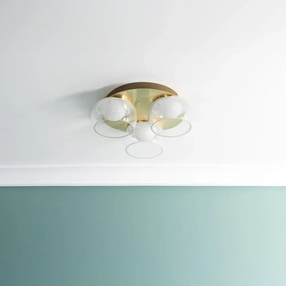 Alissa 3 Way LED Ceiling Light - Gold, Smoked Glass