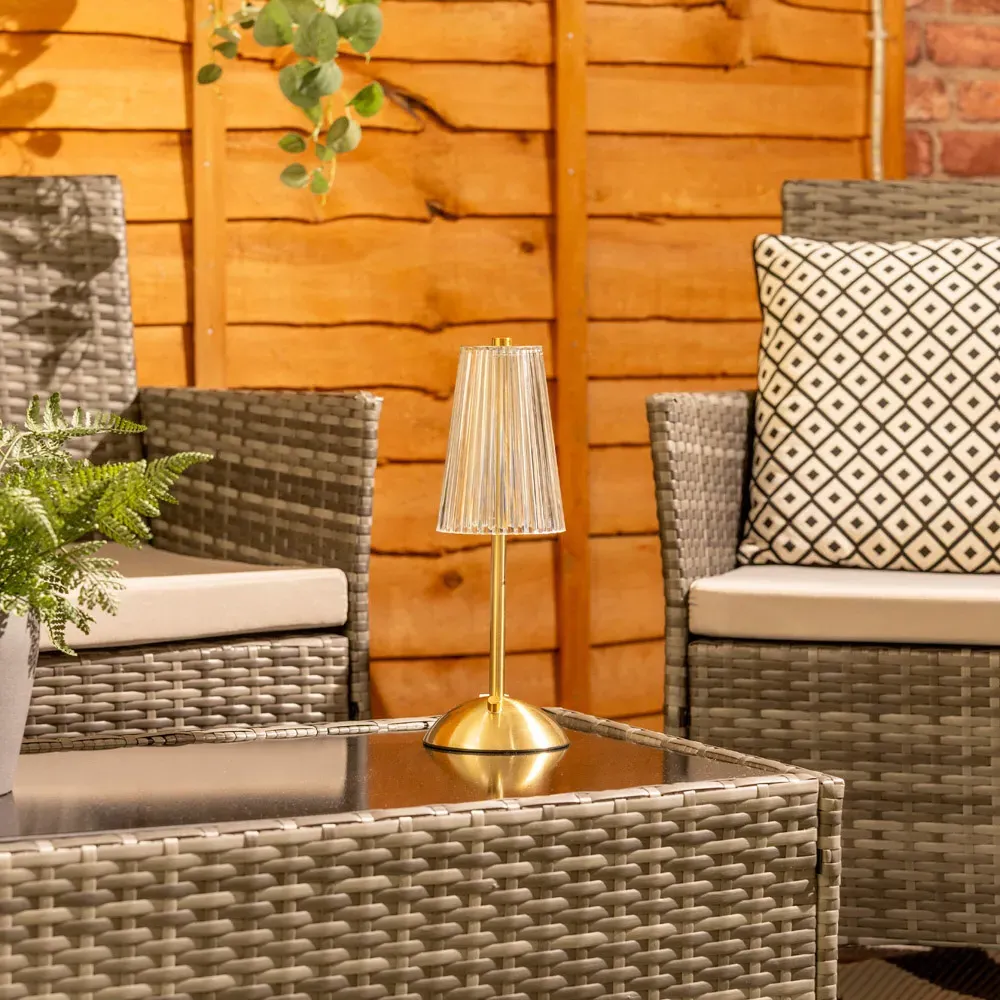 Allie Portable Rechargeable LED Table Lamp - Gold