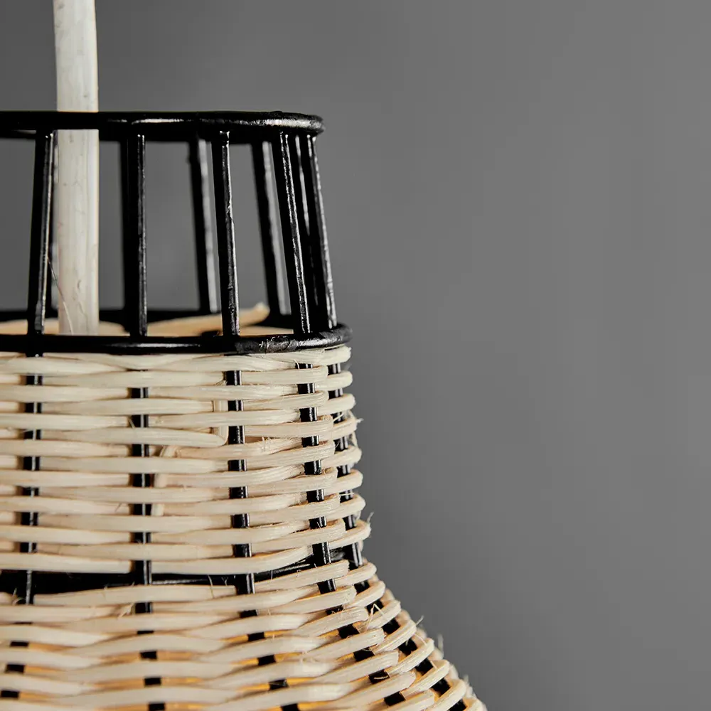Alor Basket Pendant Shade - Cream, Rattan