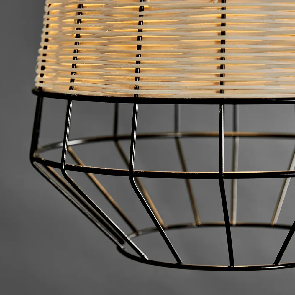 Alor Basket Pendant Shade - Cream, Rattan