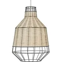 Alor Basket Pendant Shade - Cream, Rattan