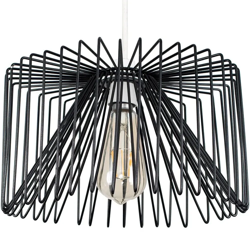 Amadeus Cylinder Wire Pendant Shade - Black image