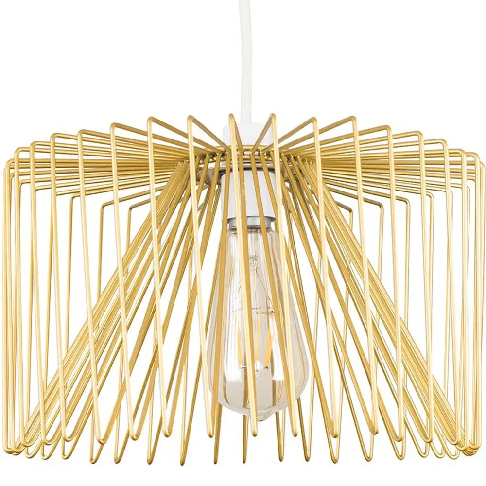 Amadeus Cylinder Wire Pendant Shade - Gold