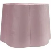 Amy Scallop Lamp Shade - Blush Pink, Velvet