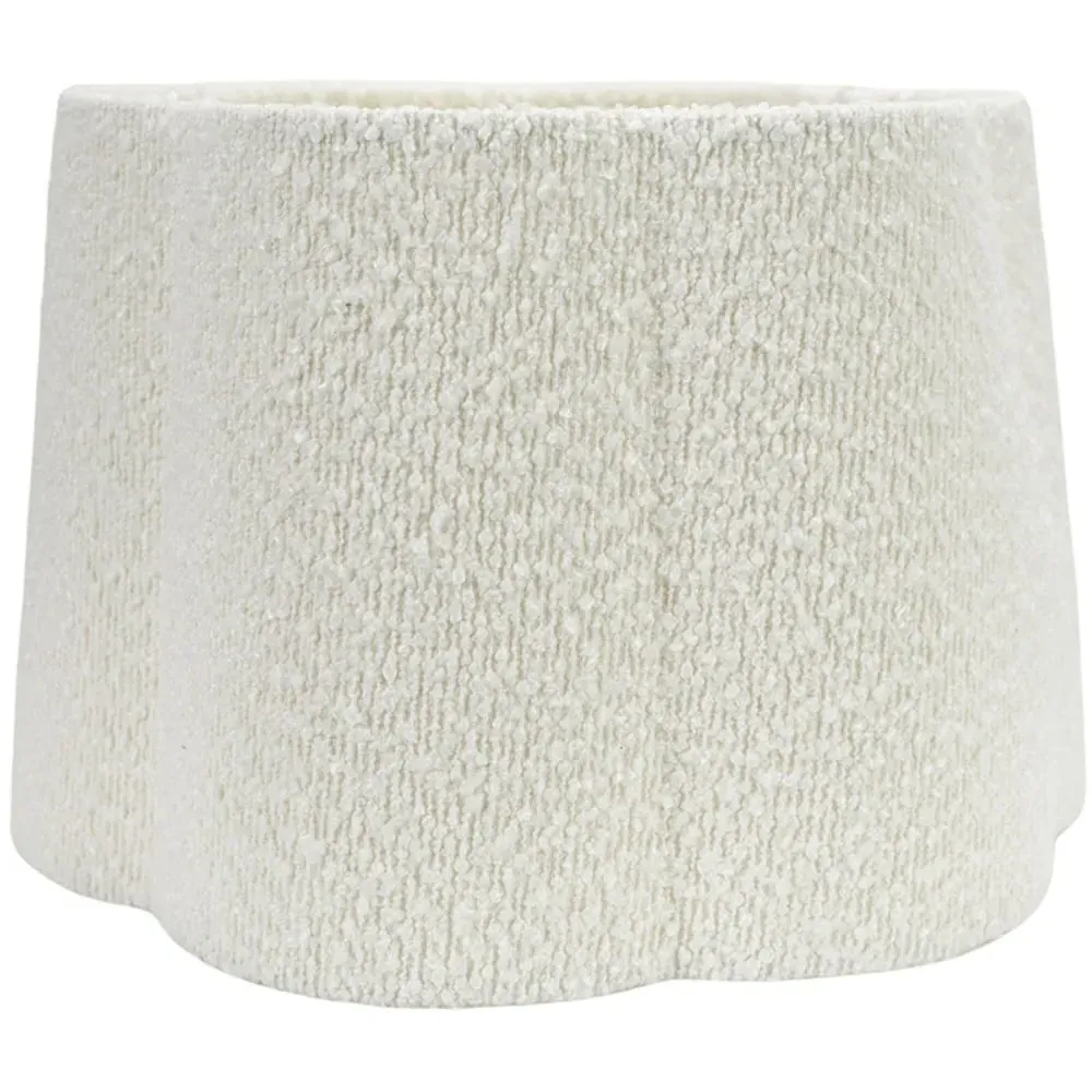 Amy Scallop Lamp Shade - Cream, Boucle image