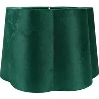 Amy Scallop Lamp Shade - Forest Green, Velvet