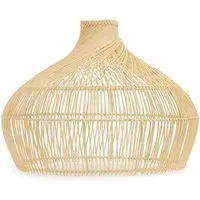Anais Curved Pendant Shade - Brown, Rattan